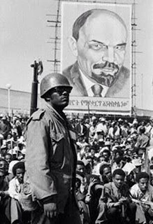 Ethiopia during Mengistu - Lenin banner
